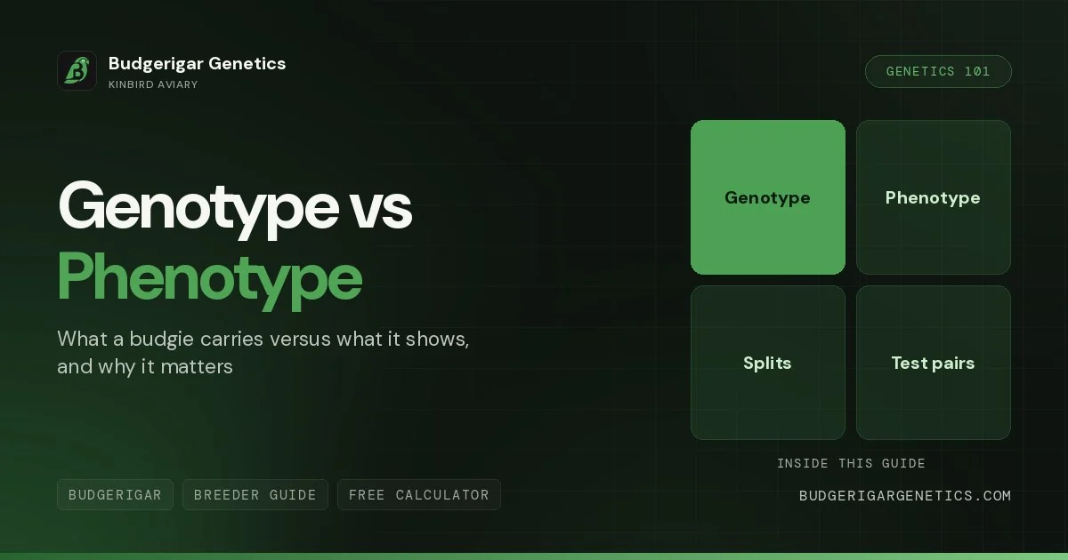 Budgerigar Genotype vs Phenotype, How Hidden Genes Become Visible Colours